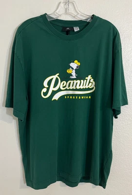 Camiseta H&M X Peanuts Para Hombre XL "Peanuts Athletic Club" Snoopy Calce Suelto Foto 1 de 4