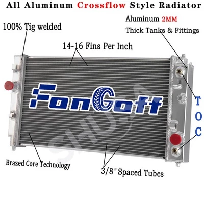 3 Rows Aluminum Radiator For 1997-2003,99 Chevy Malibu 99-05 Pontiac Grand Am US Foto 1 de 4