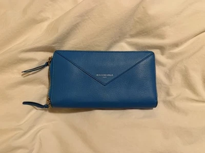 Balenciaga 蓝欧陆钱包带银色五金件 — 第 1/4 张图片