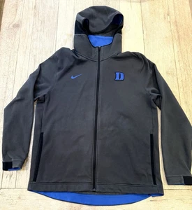 Duke University NIKE Hooded Full Zip Jacket Men’s Size XL Dark Gray, Zip Pockets - Picture 1 of 9