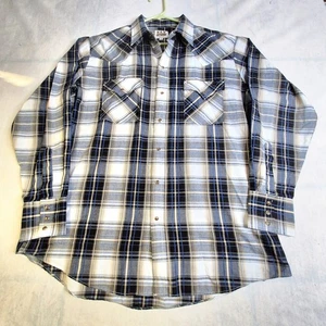 Ely Cattleman Herren Pearl Snap Langarm Gr. L kariertes Hemd Muti Western, Cowboy - Bild 1 von 10