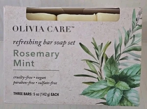 Olivia Care - Rosmarin Minze erfrischende Seife Set 3 Riegel, je 5 Unzen - Bild 1 von 3