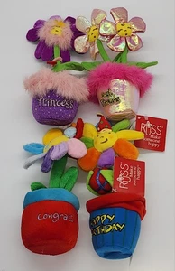 RUSS 7" FLOWER PLUSH BEST FRIENDS, HAPPY BIRTHDAY, PRINCESS, CONGRATS - Picture 1 of 6