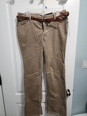 Pantalones de pana tostados Apt 9 corte bota talla 14 nuevos con etiquetas Foto 1 de 4