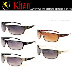NUEVAS GAFAS DE SOL PARA HOMBRE MODA KHAN DEPORTES AVIADOR MOTOCICLISTA PESCA CICLISMO HOMBRES TONOS - Imagen 1 de 6