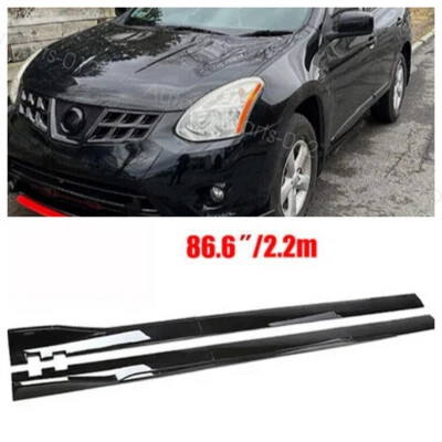 For Nissan Rogue Altima Side Skirt Rocker Panel Lip Splitter Glossy Black US - Image 1 of 4