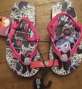 Disney Vampirina Toddler Girl's Flip Flops Pink Purple 5/6, 7/8, 9/10, - Picture 1 of 7