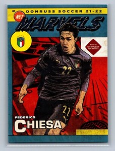 FEDERICO CHIESA 2021-22 Donruss Qatar Soccer NET MARVELS Insert #10 Italy