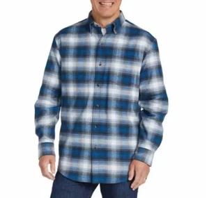 Pendleton Men's Flannel Shirt Mason, Blue, Plaid, Collar, Buttons Size Medium. - Picture 1 of 5