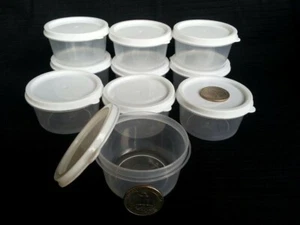 New 10 Mini Clear Plastic Small Boxes With Lid Container Storage Craft Gadgets - Picture 1 of 5