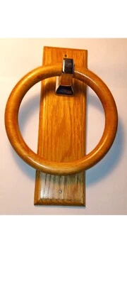 Toallero de madera grande anillos roble macizo baño cocina rústica granja. 10 pulgadas. Foto 1 de 4