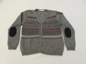 Knot Boys Sweater grey mini argyle vintage with patches size 4 - Picture 1 of 5