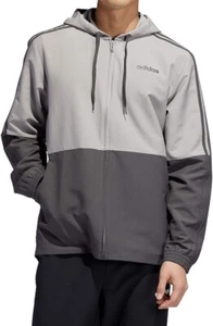 ADIDAS MENS Essentials 3-Stripes Windbreaker, GRAY - Picture 1 of 4