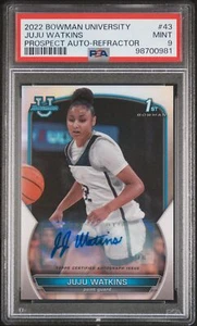 2022 Bowman Chrome University Prospect Juju Watkins Refractor Auto PSA 9 - Picture 1 of 2