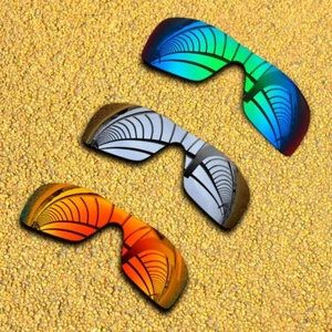 3Sets Lenses Replacement for-Oakley Batwolf OO9101 Polarized-Silver&Red&Green - Picture 1 of 8