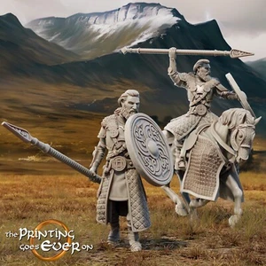 Heerführer Ebremer jinete y a pie - TPGEO soporte de carga - mesa de 28 mm - Imagen 1 de 4