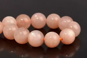 6-7 mm Echter Natürlicher Rosa Mondstein Klasse AA + Rund Edelstein Lose Perlen 7,5 Zoll - Bild 1 von 3