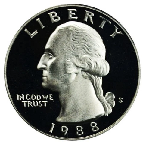 1988 S Proof Washington Quarter Cover