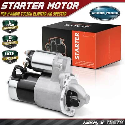 Arranque para Hyundai Elantra Tiburon Kia Spectra 1.2KW 12 V CW 8 dientes transmisión automática. Foto 1 de 4