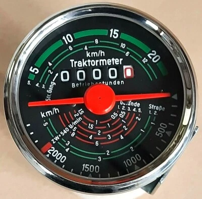 Traktormeter Tacho Stundenzähler passend für Fendt Favorit 1 bis 23 km/h   60503 - Bild 1 von 2