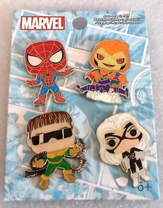Marvel Spider-Man Hobgoblin Gwen Funko Pop! 4 Lapel Pin Set New MOC NOS 2021 - Picture 1 of 4