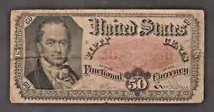 United States USA US FINE Note Fifty Cents 50 0.50 Fractional 1875 *read* - Picture 1 of 2