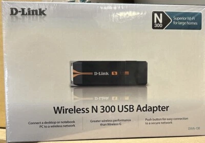 D-Link DWA-130 Wireless N 802.11N USB  WIFI Adapter for Laptop Desktop Computer - Image 1 of 2