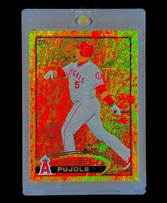ALBERT PUJOLS GOLD SHIMMER HOLO REFRACTOR Prizm Topps Rare - ANGELS - Image 1 of 4