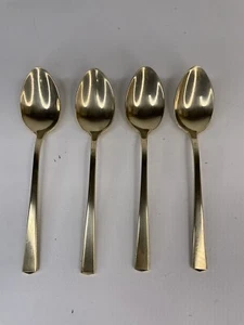 Set of 4 Vtg Dirigold Dirilyte Goldware Empress Flatware Silverware Teaspoons - Picture 1 of 4
