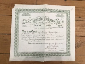 THE SAXE REGISTRER CY LTD (UK) (F3) - Picture 1 of 1