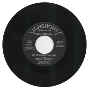 KENNY ROBERTS 45 RPM Promo Record "GET IT BEHIND YOU GIRL" Stereo/Mono MINT! - Picture 1 of 2