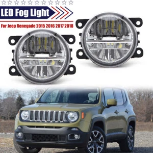 Luces antiniebla LED transparentes luces de parachoques delanteras para Jeep Renegade 2015 2016 2017 2018 - Imagen 1 de 12