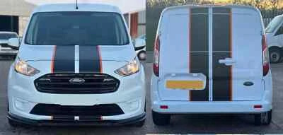 METAMARK Calcomanías de rayas de pasador de puerta trasera y capó gráfico Ford Transit Connect