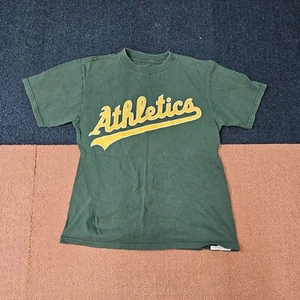 Oakland Athletics A's Majestic Youth T-Shirt Medium Green Graphic "3" SS J1a - Bild 1 von 10