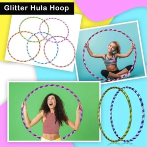 Pack of 10 Hula Hoop X-Large 70-75cm Glitter Adult Fitness Weight Loss Fun Ring - Picture 1 of 10