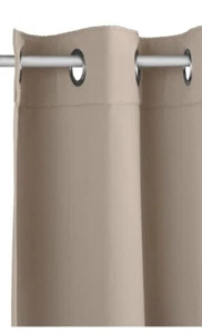 Vorhang Set sand 145 x 225 cm leicht Gardine Seitenschal Store 2 Stk. taupe - Bild 1 von 3