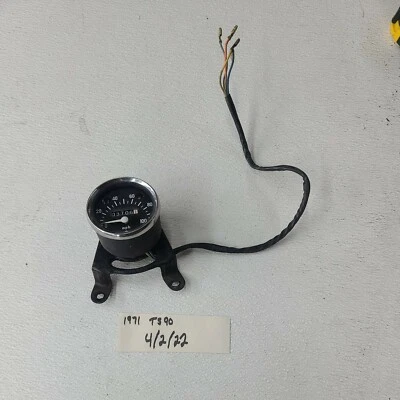 71 Suzuki TS 1971 calibre 90 velocímetro odómetro Speedo soporte de permanencia funciona  Foto 1 de 4