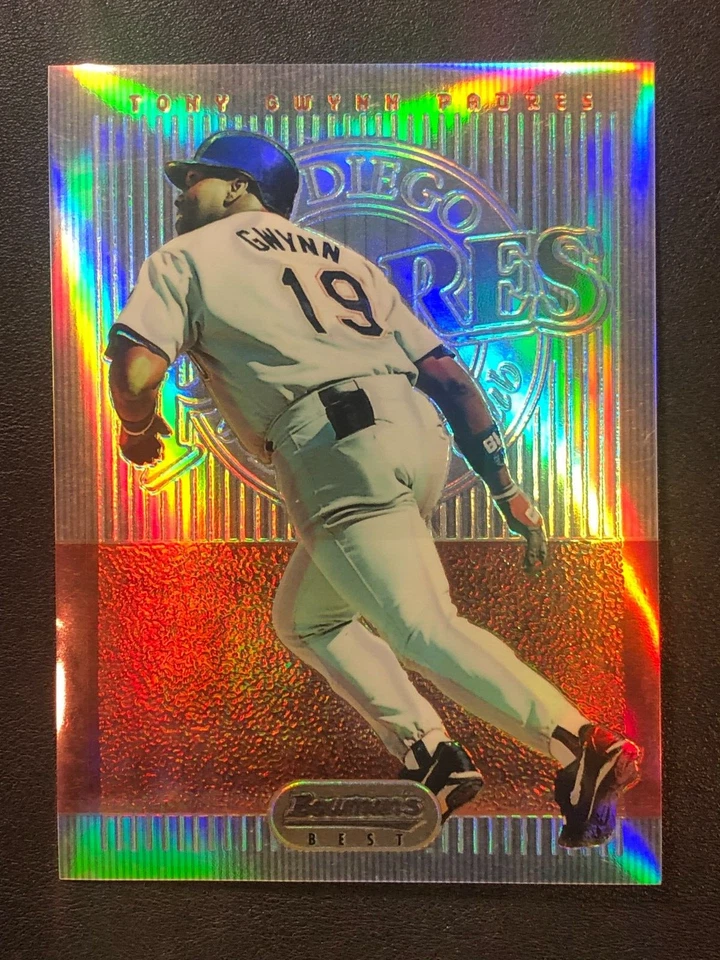 Tarjeta coleccionable de béisbol Tony Gwynn 1995 Bowmans Best REFRACTOR JUMBO #21 Foto 1 de 3