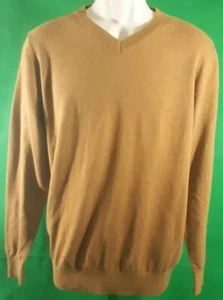 George Herren V-Ausschnitt Langarm Pullover - Größe S (34-36) Farbe Braun - Bild 1 von 7