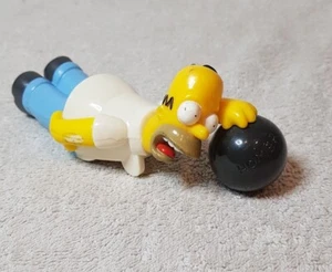The Simpsons - Homer Bowling Pullback N Go Burger King Figure Vintage - Picture 1 of 4