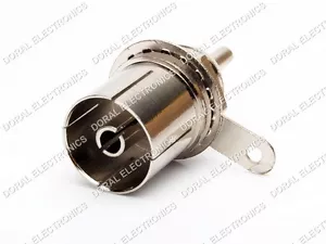 5 PCS PAL Female Connector IEC TV DVB-T Jack Bulkhead Solder Panel Chassis Mount - Picture 1 of 1