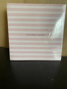 New VICTORIA'S SECRET Classic Pink Stripe Gift Box Tissue Black Ribbon SEALED - Picture 1 of 4