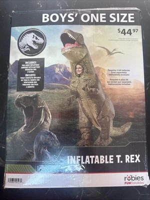 Jurassic World T-Rex Inflatable Halloween Costume for Children - Youth Rubies - Image 1 of 4