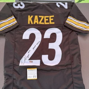Damontae Kazee Autogramm signed XL Custom Steelers Trikot - TSE Witnessed - Bild 1 von 7