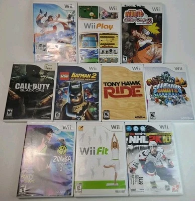 10 Nintendo Wii Game Lot- Skylanders COD Naruto Tony Hawk Lego Batman *AS IS* - Image 1 of 4