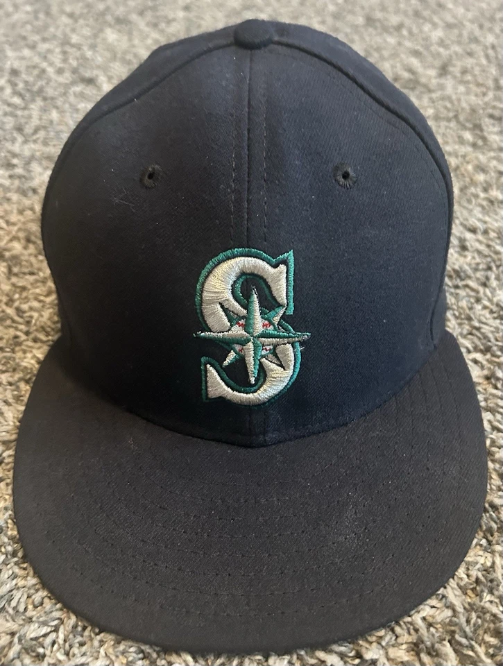 Бейсболка с нашивкой New Era 59fifty 7 5/8 Seattle Mariners Ken Griffey Jr. #24 - Изображение 1 из 4