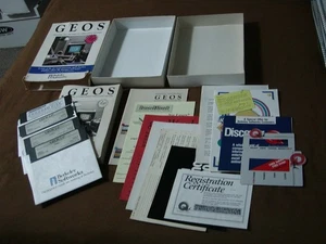 Commodore GEOS 2.0 in Original Box + (12) Extra Geos Disks, Dex, File, Font + - Picture 1 of 24