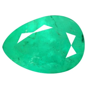 1.50 Ct Five-star Perfect Pear 8.8 x 6.2 MM 100% Natural Green Colombia Emerald - Picture 1 of 5