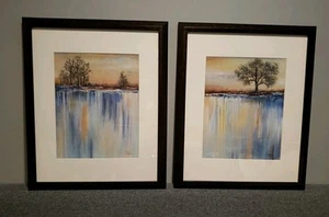 Pair Art Prints by Patricia Pinto Muted Paysage Set Home Office Vacation Rental - Picture 1 of 8