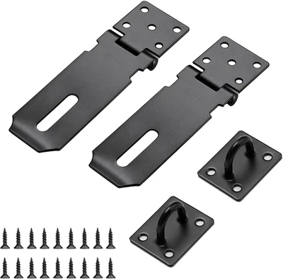 2 Pezzi Lucchetto Hasp Lock Porta Serratura Del Portone Acciaio Inossidabile Con - Immagine 1 di 4